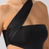 Shyla Slinky Jersey Ruched Cut Out Μίνι Φορέμα σε μαύρο