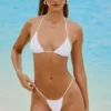 Σλιπ Μπικίνι Bali με κορδόνι και διακοσμητικά στοιχεία σε λευκό