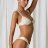 Σλιπ Μπικίνι Mahina με πτυχώσεις σε χρώμα Pearl White
