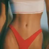 Σλιπ Μπικίνι Pacifico Ruched Cheeky σε έντονο κόκκινο