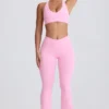 Soft Active V-Waist Pocket Flared Leggings σε ροζ Soft Active V-Waist Pocket Flared Leggings σε ροζ