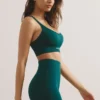 Σορτς Define Luxe με ψηλή μέση σε χρώμα Jade Green