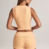 Σορτς Nina Modal Foldover Mid-Rise σε χρώμα ροδάκινο Σορτς Nina Modal Foldover Mid-Rise σε χρώμα ροδάκινο