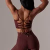 Σορτς ποδηλασίας Super Sculpt με ψηλή μέση σε μπορντό