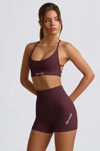 Σορτς Super Sculpt Seamless Mini σε μπορντό