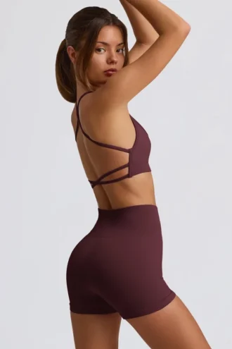 Σορτς Super Sculpt Seamless Mini σε μπορντό