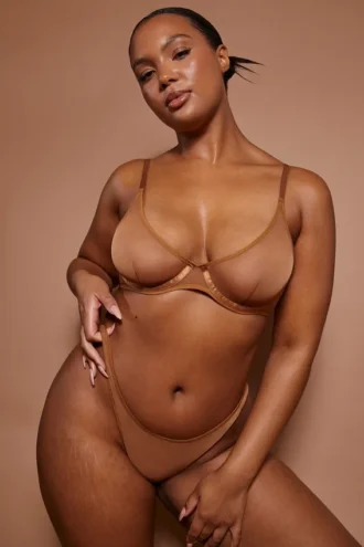 Σουτιέν Intimates Soft Mesh μονής στρώσης με μπανέλες σε χρώμα αμύγδαλο Σουτιέν Intimates Soft Mesh μονής στρώσης με μπανέλες σε χρώμα αμύγδαλο
