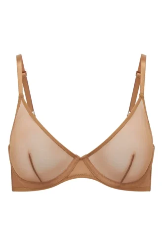 Σουτιέν Intimates Soft Mesh μονής στρώσης με μπανέλες σε χρώμα αμύγδαλο Σουτιέν Intimates Soft Mesh μονής στρώσης με μπανέλες σε χρώμα αμύγδαλο