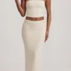 Tamia Ruched Strapless Lace Μπλούζα σε χρώμα Ivory