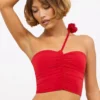 Tesia Slinky Jersey Rose Detail Asymmetric Μπλούζα σε κόκκινο Tesia Slinky Jersey Rose Detail Asymmetric Μπλούζα σε κόκκινο