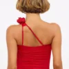 Tesia Slinky Jersey Rose Detail Asymmetric Μπλούζα σε κόκκινο Tesia Slinky Jersey Rose Detail Asymmetric Μπλούζα σε κόκκινο