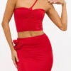 Tesia Slinky Jersey Rose Detail Asymmetric Μπλούζα σε κόκκινο Tesia Slinky Jersey Rose Detail Asymmetric Μπλούζα σε κόκκινο