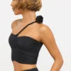 Tesia Slinky Jersey Rose Detail Asymmetric Μπλούζα σε μαύρο Tesia Slinky Jersey Rose Detail Asymmetric Μπλούζα σε μαύρο