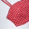 Τοπ Μπικίνι Portbou με βολάν και λουράκι στο λαιμό σε κόκκινο καρό Τοπ Μπικίνι Portbou με βολάν και λουράκι στο λαιμό σε κόκκινο καρό