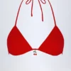 Τριγωνικό Τοπ Μπικίνι Canggu με λεπτομέρεια Charm σε Fiery Red Τριγωνικό Τοπ Μπικίνι Canggu με λεπτομέρεια Charm σε Fiery Red