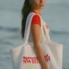 Τσάντα Velika Towelling Tote σε λευκό χρώμα Τσάντα Velika Towelling Tote σε λευκό χρώμα