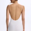 Vera Modal Sweetheart-Neck Low-Back Unitard σε λευκό Vera Modal Sweetheart-Neck Low-Back Unitard σε λευκό
