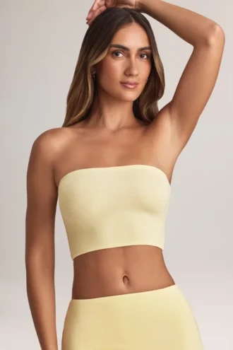 Verna Modal Strapless Crop Top σε χρώμα Lemon Sherbet
