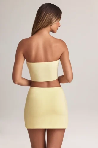 Verna Modal Strapless Crop Top σε χρώμα Lemon Sherbet