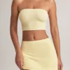 Verna Modal Strapless Crop Top σε χρώμα Lemon Sherbet