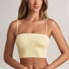 Verna Modal Strapless Crop Top σε χρώμα Lemon Sherbet