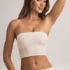 Verna Modal Strapless Crop Top σε ριγέ σχέδιο Verna Modal Strapless Crop Top σε ριγέ σχέδιο