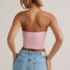 Verna Modal Strapless Crop Top σε ροζ