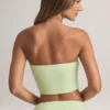 Verna Modal Strapless Crop Top σε Sage Green