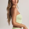 Verna Modal Strapless Crop Top σε Sage Green