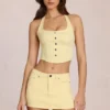 Virella Denim Low-Rise Skort σε χρώμα Lemon Yellow Virella Denim Low-Rise Skort σε χρώμα Lemon Yellow