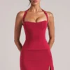 Vita Longline Halterneck Μπλούζα σε χρώμα Cherry Red Vita Longline Halterneck Μπλούζα σε χρώμα Cherry Red
