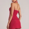 Vita Longline Halterneck Μπλούζα σε χρώμα Cherry Red Vita Longline Halterneck Μπλούζα σε χρώμα Cherry Red