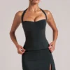 Vita Longline Halterneck Μπλούζα σε μαύρο Vita Longline Halterneck Μπλούζα σε μαύρο