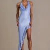 Vivienne Premium Διακοσμημένο Μάξι Φόρεμα με Ασύμμετρο Ντεκολτέ σε Μπλε Ουρανού Vivienne Premium Διακοσμημένο Μάξι Φόρεμα με Ασύμμετρο Ντεκολτέ σε Μπλε Ουρανού