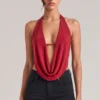 Zenna Draped Cowl Μπλούζα σε κερασί