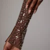 Zeta Sheer Embellished Long Sleeve A-Line Μίνι Φορέμα σε χρώμα Deep Cocoa Zeta Sheer Embellished Long Sleeve A-Line Μίνι Φορέμα σε χρώμα Deep Cocoa