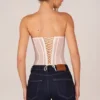 Zoa Bandeau Lace-Up Corset Top σε χρώμα ιβουάρ Zoa Bandeau Lace-Up Corset Top σε χρώμα ιβουάρ
