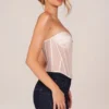 Zoa Bandeau Lace-Up Corset Top σε χρώμα ιβουάρ Zoa Bandeau Lace-Up Corset Top σε χρώμα ιβουάρ