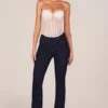 Zoa Bandeau Lace-Up Corset Top σε χρώμα ιβουάρ Zoa Bandeau Lace-Up Corset Top σε χρώμα ιβουάρ